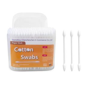 imagePaper Stick Thick Cotton Swabs with Precision and Flattened Tip 375pcs PointedampampFlattened Tip Cosmetic Applicators XL Size600pcs