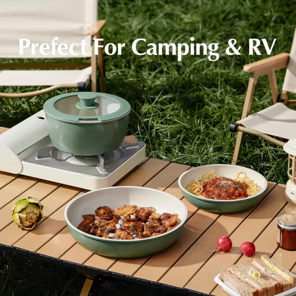 imageRedchef Ceramic Cookware Set Removable Handle Pots And Pans Non Stick Rv Cookware Set Non Toxic Pots And Pans Set No PFAS ampamp PTFE ampamp PFOA Detachable Pots And Pans Dishwasher ampamp Oven Safe BlueGreen