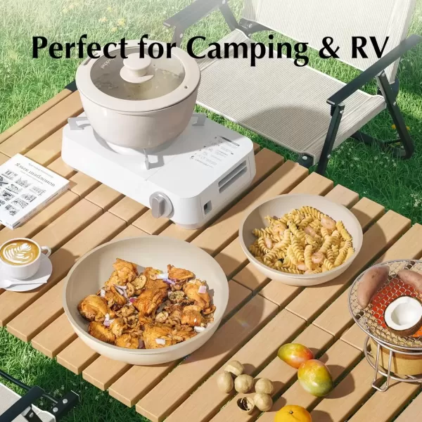 imageRedchef Ceramic Pots and Pans Set Nonstick Kitchen Cookware Set with Detachable Handle Non Toxic Cookware Set 16pcs PFAS PFOA ampamp PTFE Free RV Ceramic Cookware Set for Camping DishwasherOven SafeBeige White