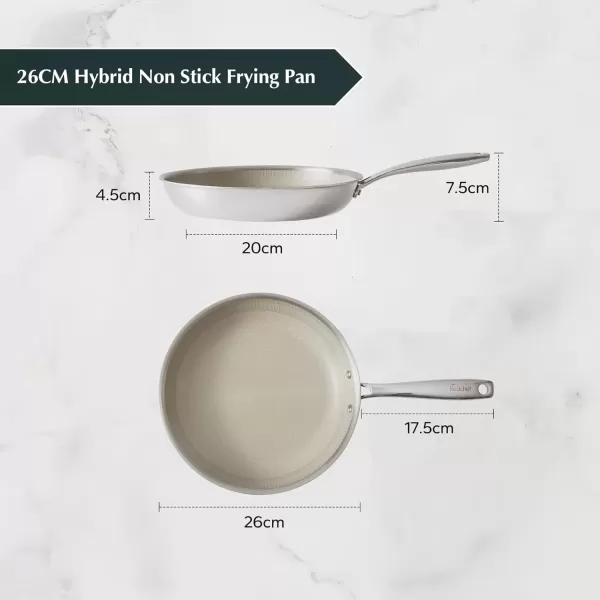 imageRedchef Non Stick Frying Pans Hybrid 12 Inch Ceramic Frying Pan TriPly Stainless Steel Skillet Non Toxic PFAS PFOA ampamp PTFE Free Dishwasher ampamp Oven Safe Compatible with All Cooktops10 inch