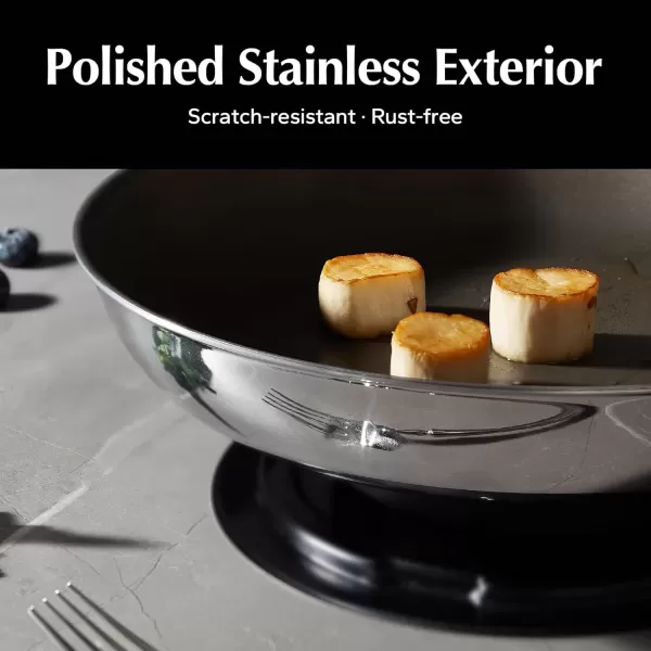 imageRedchef Non Stick Frying Pans Skillet 115quot Titanium Frying Pan Set with Lids Ceramic Nonstick Frying Pan Non Toxic PFAS PFOA ampamp PTFE Free Dishwasher and Oven Safe Compatible with All Cooktops115 Inch