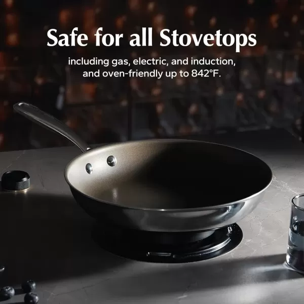 imageRedchef Non Stick Frying Pans Skillet 115quot Titanium Frying Pan Set with Lids Ceramic Nonstick Frying Pan Non Toxic PFAS PFOA ampamp PTFE Free Dishwasher and Oven Safe Compatible with All Cooktops115 Inch with lid