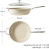 imageRedchef Ceramic Saute Pan with Lid Nonstick Deep Frying Pan 5QT Jumbo Cooker with Helper Handle ampamp Lid Non Toxic Cooking Pan Ceramic Pan Chef Pan Dishwasher ampamp Oven Safe PFAS PFOA ampamp PTFE Free