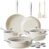 imageRedchef Ceramic Nonstick Cookware Set14pcs Pots and Pans Set Non StickInduction Cookware with Stainless Steel HandleNon Toxic Kitchen Cooking SetDishwasher ampamp Oven SafePFAS PFOA ampamp PTFE Free