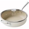 imageRedchef Ceramic Saute Pan with Lid Nonstick Deep Frying Pan 5QT Jumbo Cooker with Helper Handle ampamp Lid Non Toxic Cooking Pan Ceramic Pan Chef Pan Dishwasher ampamp Oven Safe PFAS PFOA ampamp PTFE Free