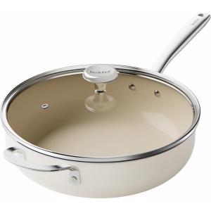 imageRedchef Ceramic Saute Pan with Lid Nonstick Deep Frying Pan 5QT Jumbo Cooker with Helper Handle ampamp Lid Non Toxic Cooking Pan Ceramic Pan Chef Pan Dishwasher ampamp Oven Safe PFAS PFOA ampamp PTFE Free