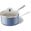 imageRedchef Nonstick Ceramic Sauce Pan with Lid 25QT Small Cooking Pot with StayCool Handle Kitchen Non Toxic Soup Pot PTFE ampamp PFOA Free Oven ampamp Dishwasher Safe Compatible with All StovetopsBlueBlue