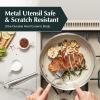 imageRedchef Non Stick Frying Pans Hybrid 10 Inch Ceramic Frying Pan TriPly Stainless Steel Skillet Non Toxic PFAS PFOA ampamp PTFE Free Dishwasher ampamp Oven Safe Compatible with All CooktopsBeige