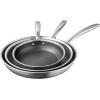 imageRedchef Non Stick Frying Pans Hybrid 10 Inch Ceramic Frying Pan TriPly Stainless Steel Skillet Non Toxic PFAS PFOA ampamp PTFE Free Dishwasher ampamp Oven Safe Compatible with All CooktopsBlack