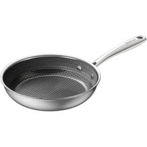 imageRedchef Non Stick Frying Pans Hybrid 10 Inch Ceramic Frying Pan TriPly Stainless Steel Skillet Non Toxic PFAS PFOA ampamp PTFE Free Dishwasher ampamp Oven Safe Compatible with All CooktopsBlack