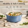 image:imageRedchef Ceramic Stock Pot Induction Cooking Pot with Glass Lid for Soup 5Qt Stockpot Nonstick Soup Pot Even Heating StayCool HandlesFits All Stoves OvenDishwasher Safe PFAS Free BlueBlue