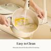 image:imageRedchef Ceramic Stock Pot Induction Cooking Pot with Glass Lid for Soup 5Qt Stockpot Nonstick Soup Pot Even Heating StayCool HandlesFits All Stoves OvenDishwasher Safe PFAS Free BlueBeige