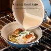 image:imageRedchef Sauce Pan Cookware Set 8 NonStick Ceramic Frying Pan amp 25QT Saucepans with Tempered Glass Lid StayCool Handle Non Toxic PTFE amp PFOA Free Oven Safe amp Stovetop Suitable BlueBlue