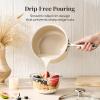 image:imageRedchef Sauce Pan Cookware Set 8 NonStick Ceramic Frying Pan amp 25QT Saucepans with Tempered Glass Lid StayCool Handle Non Toxic PTFE amp PFOA Free Oven Safe amp Stovetop Suitable BlueBeige