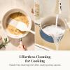 image:imageRedchef Sauce Pan Cookware Set 8 NonStick Ceramic Frying Pan amp 25QT Saucepans with Tempered Glass Lid StayCool Handle Non Toxic PTFE amp PFOA Free Oven Safe amp Stovetop Suitable BlueBlue