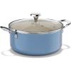 image:imageRedchef Ceramic Stock Pot Induction Cooking Pot with Glass Lid for Soup 5Qt Stockpot Nonstick Soup Pot Even Heating StayCool HandlesFits All Stoves OvenDishwasher Safe PFAS Free BlueBlue