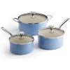 image:imageRedchef Nonstick Stock Pots Set 5QT Sauce Pan with Lids25QT 35QT Multifunctiona Kitchen Cookware Sets Non Toxic with Stay Cool Handle PTFE amp PFAS amp PFOA Free DishwasherOven Safe BlueBlue