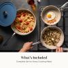 image:imageRedchef Ceramic Deep Saute Pan with Lid Large Jumbo Cooker 11 Inch Frying Pans Nonstick with Stay Cool Handle Non Toxic Cooking Skillet Kitchen Induction Dishwasher Safe PFOA amp PFAS FreeBlueBlue