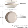 image:imageRedchef Ceramic Deep Saute Pan with Lid Large Jumbo Cooker 11 Inch Frying Pans Nonstick with Stay Cool Handle Non Toxic Cooking Skillet Kitchen Induction Dishwasher Safe PFOA amp PFAS FreeBlueBlue