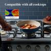 image:imageRedchef Ceramic Deep Saute Pan with Lid Large Jumbo Cooker 11 Inch Frying Pans Nonstick with Stay Cool Handle Non Toxic Cooking Skillet Kitchen Induction Dishwasher Safe PFOA amp PFAS FreeBlueBlue