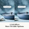image:imageRedchef Ceramic Deep Saute Pan with Lid Large Jumbo Cooker 11 Inch Frying Pans Nonstick with Stay Cool Handle Non Toxic Cooking Skillet Kitchen Induction Dishwasher Safe PFOA amp PFAS FreeBlueBlue
