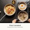 image:imageRedchef Ceramic Deep Saute Pan with Lid Large Jumbo Cooker 11 Inch Frying Pans Nonstick with Stay Cool Handle Non Toxic Cooking Skillet Kitchen Induction Dishwasher Safe PFOA amp PFAS FreeBlueBeige