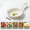 image:imageRedchef Ceramic Pan Nonstick Nonstick Frying Pan Large Fry Pans PFAS amp PFOAFree NonToxic Induction Compatible Pans Ergonomic Handles Suitable for All Stove Beige White 11Beige White