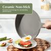image:imageRedchef Ceramic Pan Nonstick Nonstick Frying Pan Large Fry Pans PFAS amp PFOAFree NonToxic Induction Compatible Pans Ergonomic Handles Suitable for All Stove Beige White 11Gray
