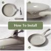 image:imageRedchef Ceramic Pan Nonstick Nonstick Frying Pan Large Fry Pans PFAS amp PFOAFree NonToxic Induction Compatible Pans Ergonomic Handles Suitable for All Stove Beige White 11Gray