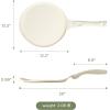 image:imageRedchef Nonstick Crepe Pan Nonstick 12 Inch with Ceramic Coatingg Non Stick Flat Skillet Professional Pancake Griddle Pan Induction Compatible PFASPFOAPTFE Free StayCool Handle GrayBeige White