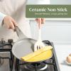 image:imageRedchef Nonstick Crepe Pan Nonstick 12 Inch with Ceramic Coatingg Non Stick Flat Skillet Professional Pancake Griddle Pan Induction Compatible PFASPFOAPTFE Free StayCool Handle GrayGray