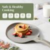 image:imageRedchef Nonstick Crepe Pan Nonstick 12 Inch with Ceramic Coatingg Non Stick Flat Skillet Professional Pancake Griddle Pan Induction Compatible PFASPFOAPTFE Free StayCool Handle GrayGray