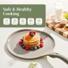 image:imageRedchef Nonstick Crepe Pan Nonstick 12 Inch with Ceramic Coatingg Non Stick Flat Skillet Professional Pancake Griddle Pan Induction Compatible PFASPFOAPTFE Free StayCool Handle GrayGray