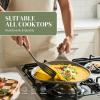 image:imageRedchef Nonstick Crepe Pan Nonstick 12 Inch with Ceramic Coatingg Non Stick Flat Skillet Professional Pancake Griddle Pan Induction Compatible PFASPFOAPTFE Free StayCool Handle GrayGray