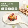 image:imageRedchef Nonstick Crepe Pan Nonstick 12 Inch with Ceramic Coatingg Non Stick Flat Skillet Professional Pancake Griddle Pan Induction Compatible PFASPFOAPTFE Free StayCool Handle GrayBeige White