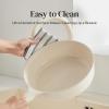 image:imageRedchef Nonstick Deep Frying Pan with Lid Ceramic Saute Pan Skillet PFOA PFOS Free Induction Compatible StayCool Helper Handle Tempered Glass Cover Dishwasher Safe Beige 37Qt 10Beige White