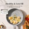 image:imageRedchef Nonstick Deep Frying Pan with Lid Ceramic Saute Pan Skillet PFOA PFOS Free Induction Compatible StayCool Helper Handle Tempered Glass Cover Dishwasher Safe Beige 37Qt 10Gray
