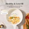 image:imageRedchef Nonstick Deep Frying Pan with Lid Ceramic Saute Pan Skillet PFOA PFOS Free Induction Compatible StayCool Helper Handle Tempered Glass Cover Dishwasher Safe Beige 37Qt 10Beige White