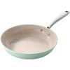image:imageRedchef Ceramic Nonstick Frying Pan Set Ceramic Skillets with StayCool Stainless Steel Handles Induction Compatible PFAS PFOA PTFE Free Oven Safe 3 Cork Protective Pads Sea Salt Blue89511Mint Green