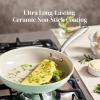 image:imageRedchef Ceramic Nonstick Frying Pan Set Ceramic Skillets with StayCool Stainless Steel Handles Induction Compatible PFAS PFOA PTFE Free Oven Safe 3 Cork Protective Pads Sea Salt Blue89511Mint Green