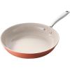 image:imageRedchef Ceramic Nonstick Frying Pan Set Ceramic Skillets with StayCool Stainless Steel Handles Induction Compatible PFAS PFOA PTFE Free Oven Safe 3 Cork Protective Pads Sea Salt Blue89511Pumpkin Orange