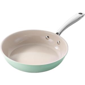 image:imageRedchef Ceramic Nonstick Frying Pan Set Ceramic Skillets with StayCool Stainless Steel Handles Induction Compatible PFAS PFOA PTFE Free Oven Safe 3 Cork Protective Pads Sea Salt Blue89511Mint Green