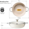 image:imageRedchef Ceramic Stock Pot 4 QT Soup Pot with lid Induction Stockpot Cooking Pot for All Stoves Braiser Nonstick Rondeau Pot Even Heating Stay Cool Handle OvenDishwasher Safe PFAS Free BeigeBeige