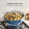 image:imageRedchef Ceramic Stock Pot 4 QT Soup Pot with lid Induction Stockpot Cooking Pot for All Stoves Braiser Nonstick Rondeau Pot Even Heating Stay Cool Handle OvenDishwasher Safe PFAS Free BeigeBlue