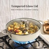 image:imageRedchef Ceramic Stock Pot 4 QT Soup Pot with lid Induction Stockpot Cooking Pot for All Stoves Braiser Nonstick Rondeau Pot Even Heating Stay Cool Handle OvenDishwasher Safe PFAS Free BeigeBeige