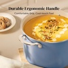 image:imageRedchef Ceramic Stock Pot with Lid 8 Qt Soup Pot Nonstick for Family Cooking Pasta Pot Large Induction Cooking Pot StayCool Handles Even Heating OvenDishwasher Safe PFOA Free BeigeBlue