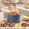image:imageRedchef Ceramic Stock Pot with Lid 8 Qt Soup Pot Nonstick for Family Cooking Pasta Pot Large Induction Cooking Pot StayCool Handles Even Heating OvenDishwasher Safe PFOA Free BeigeBlue