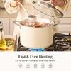 image:imageRedchef Ceramic Stock Pot with Lid 8 Qt Soup Pot Nonstick for Family Cooking Pasta Pot Large Induction Cooking Pot StayCool Handles Even Heating OvenDishwasher Safe PFOA Free BeigeBeige