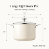 image:imageRedchef Ceramic Stock Pot with Lid 8 Qt Soup Pot Nonstick for Family Cooking Pasta Pot Large Induction Cooking Pot StayCool Handles Even Heating OvenDishwasher Safe PFOA Free BeigeBeige