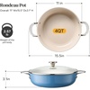 image:imageRedchef Ceramic Stock Pot with Lid 8 Qt Soup Pot Nonstick for Family Cooking Pasta Pot Large Induction Cooking Pot StayCool Handles Even Heating OvenDishwasher Safe PFOA Free BeigeBlue